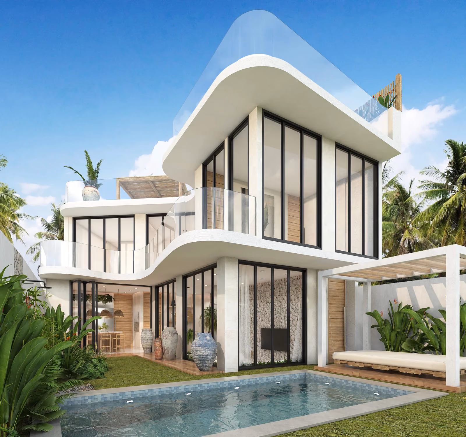 Elegant Villa With Expansive Roof Terrace Near Seseh Beach — photo 1
