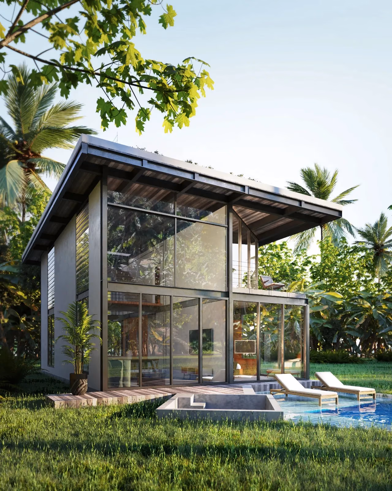 Sleek Geometric Villa In The Heart Of Ubud — photo 1