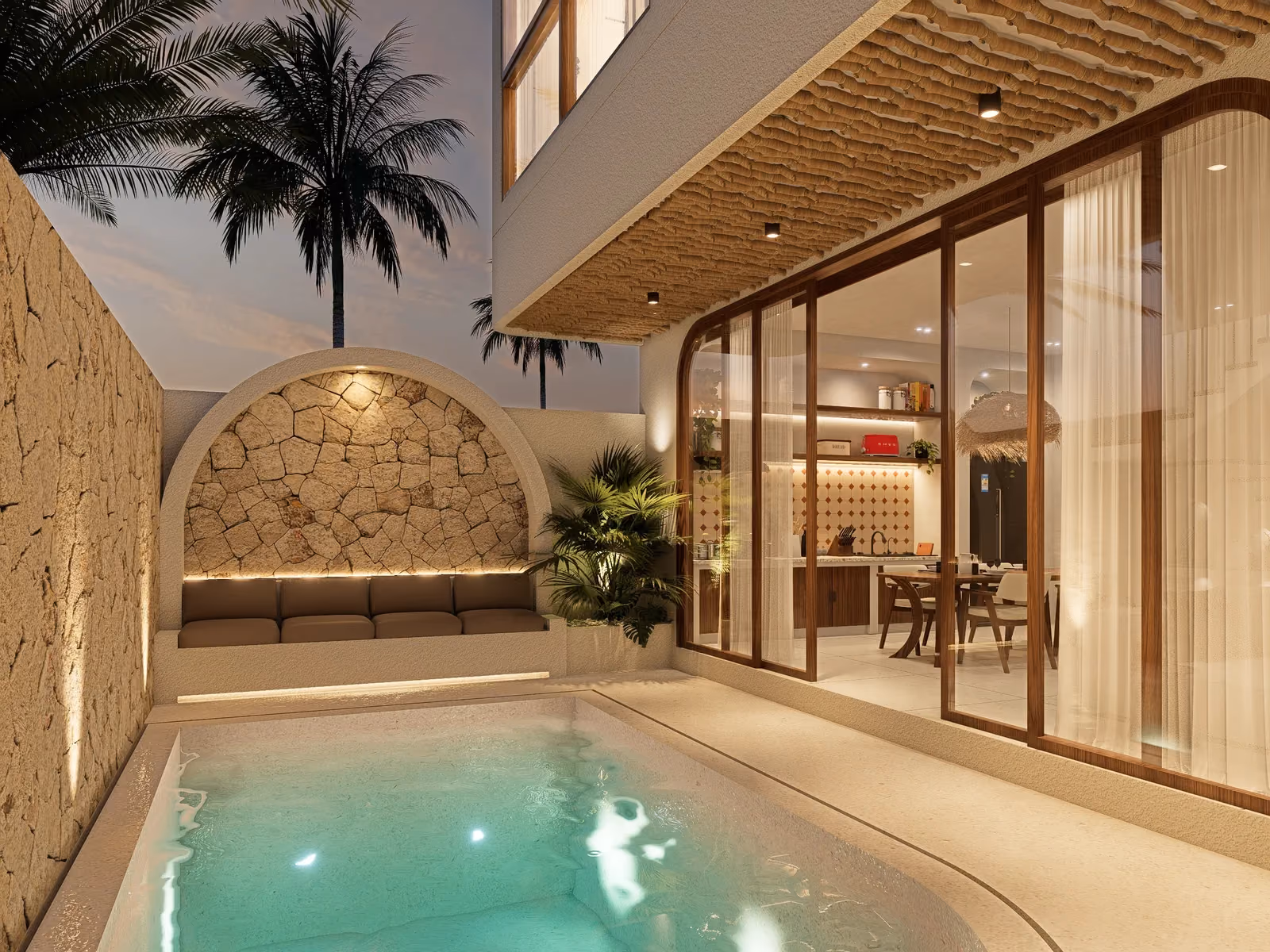Contemporary Villa With Rooftop River Views In Batu Bolong, Canggu — photo 1