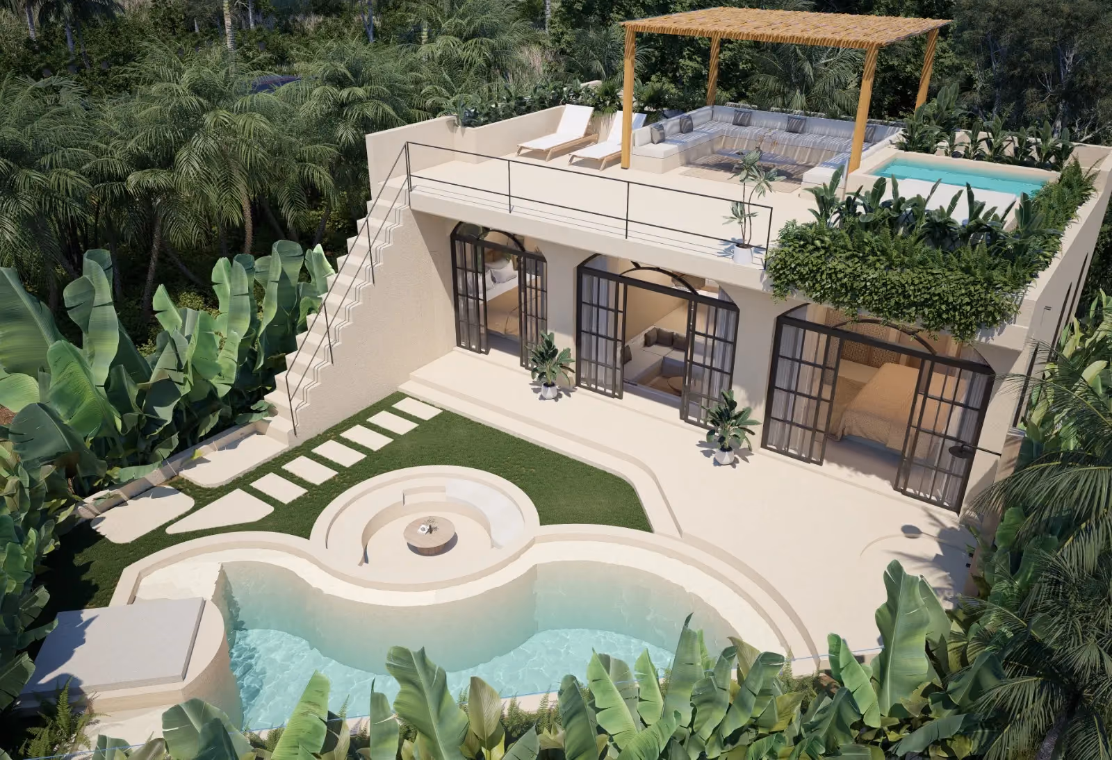 Rooftop Pool Villa In Balangan With Jungle Views And 21% Roi — photo 1